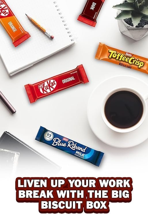 【New User Only】Nestlé Kitkat and Friends Big Biscuit Box  69 x Chocolate Biscuit Bars – KitKat, Blue Riband, Toffee Crisp  Bulk Chocolate Box 1.357kg X2 boxes