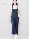 Eyouth 1518 Women’s Adjustable Strap Jumpsuit | Relaxed Wide-Leg Overalls