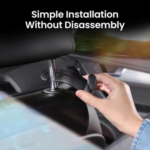 2Pcs/set Car Back Seat Headrest Hanger Holder Hooks (Black)-Intl