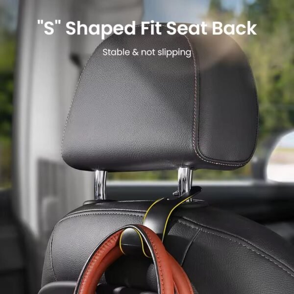 2Pcs/set Car Back Seat Headrest Hanger Holder Hooks (Black)-Intl