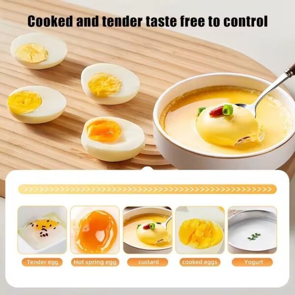 kawu egg steamer 智能蒸蛋器 egg boiler househol electric egg cooker half-boiled Smart Timing Periuk telur 7 modes